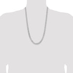 14k White Gold 7.25mm Flat Beveled Curb Chain