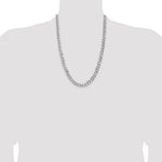 14k White Gold 8mm Flat Beveled Curb Chain