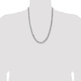 14k White Gold 8mm Flat Beveled Curb Chain
