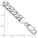 14k White Gold 8mm Flat Beveled Curb Chain