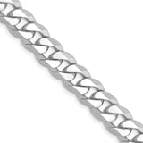 14k White Gold 8.5mm Flat Beveled Curb Chain