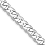 14k White Gold 8.5mm Flat Beveled Curb Chain