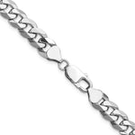 14k White Gold 8.5mm Flat Beveled Curb Chain