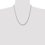14k White Gold 2.75mm Flat Figaro Chain
