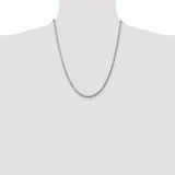 14k White Gold 2.75mm Flat Figaro Chain