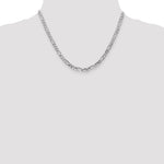 14k White Gold 4.5mm Flat Figaro Chain