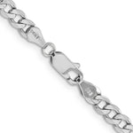 14k White Gold 4.5mm Flat Figaro Chain