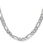 14k White Gold 6mm Flat Figaro Chain