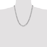 14k White Gold 6mm Flat Figaro Chain