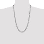 14k White Gold 6mm Flat Figaro Chain