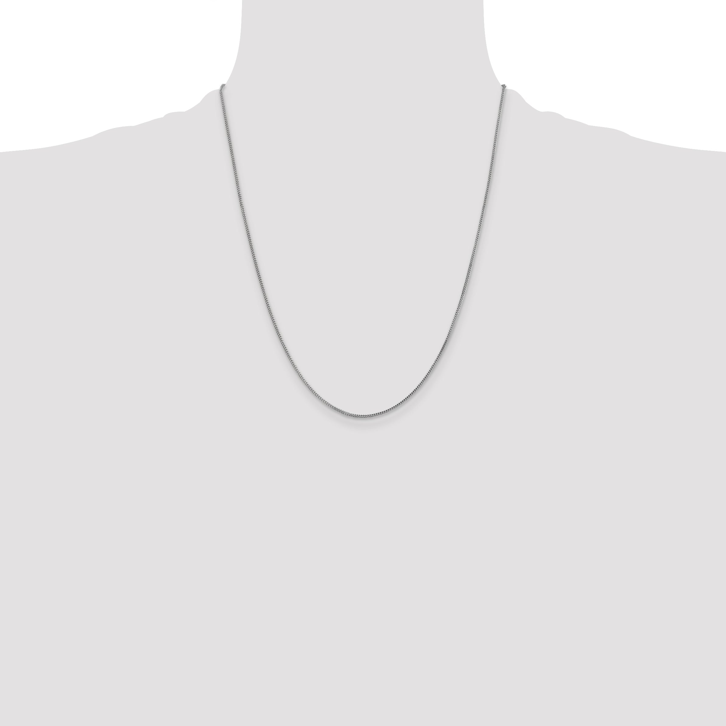 14k White Gold .9mm Franco Chain