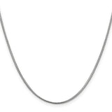 14k White Gold 1.0mm Franco Chain