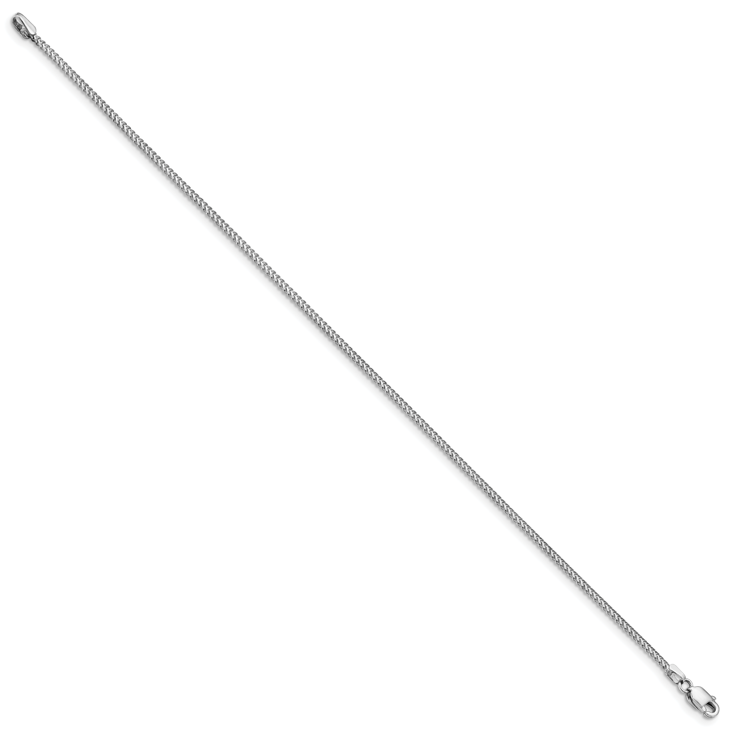 14k White Gold 1.0mm Franco Chain