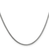 14k White Gold 1.3mm Franco Chain