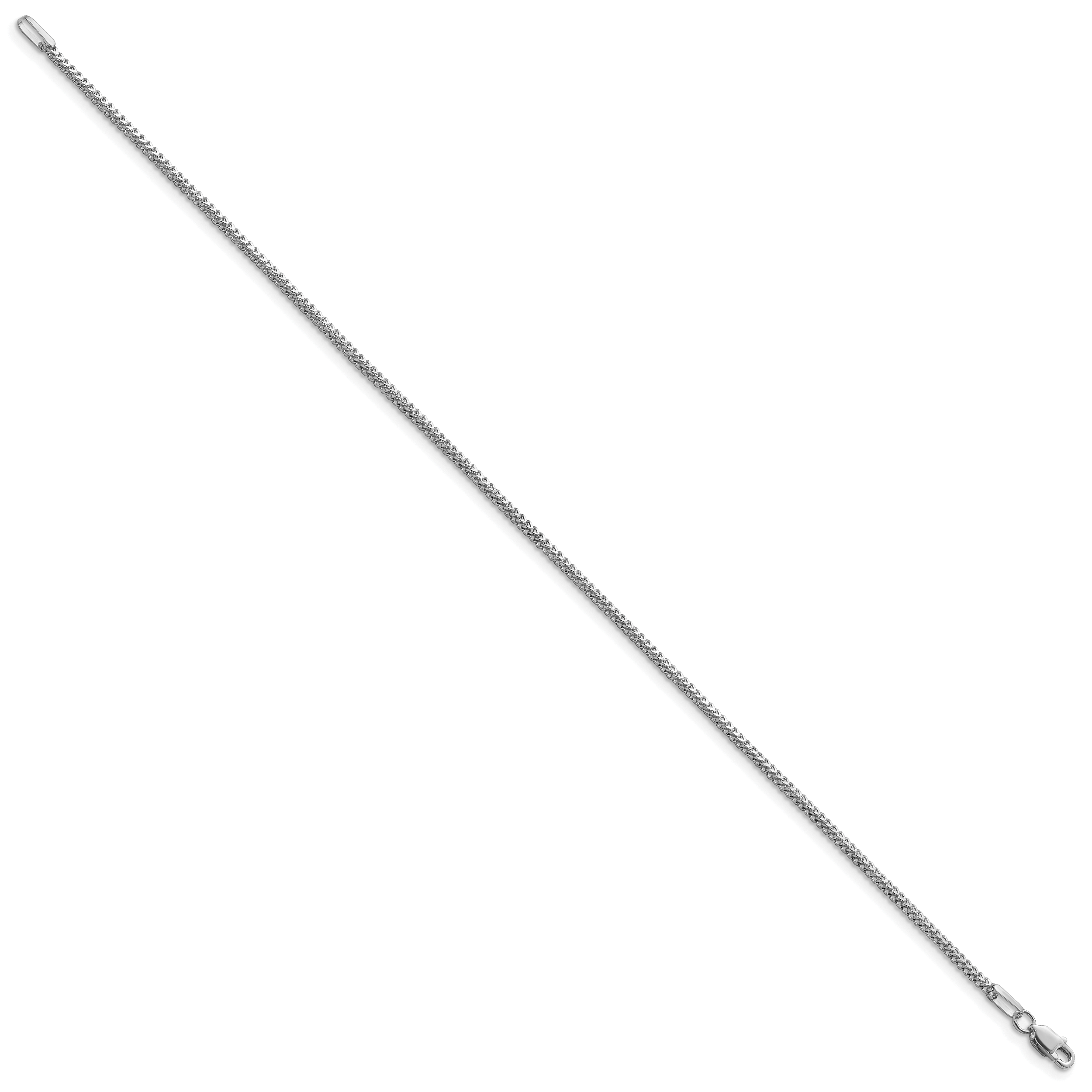 14k White Gold 1.3mm Franco Chain