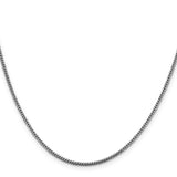 14k White Gold 1.4mm Franco Chain