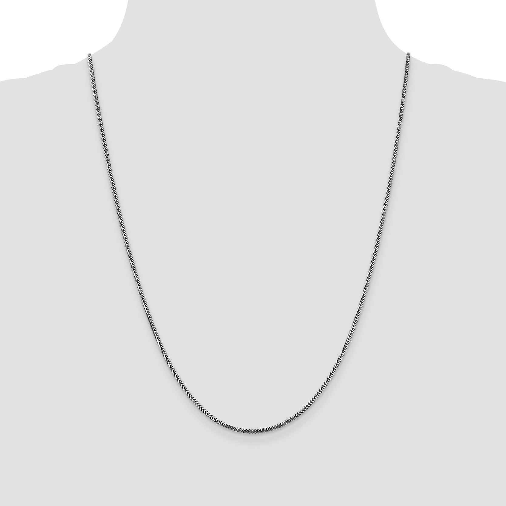 14k White Gold 1.4mm Franco Chain