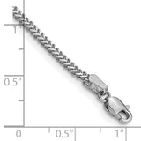 14k White Gold 1.4mm Franco Chain