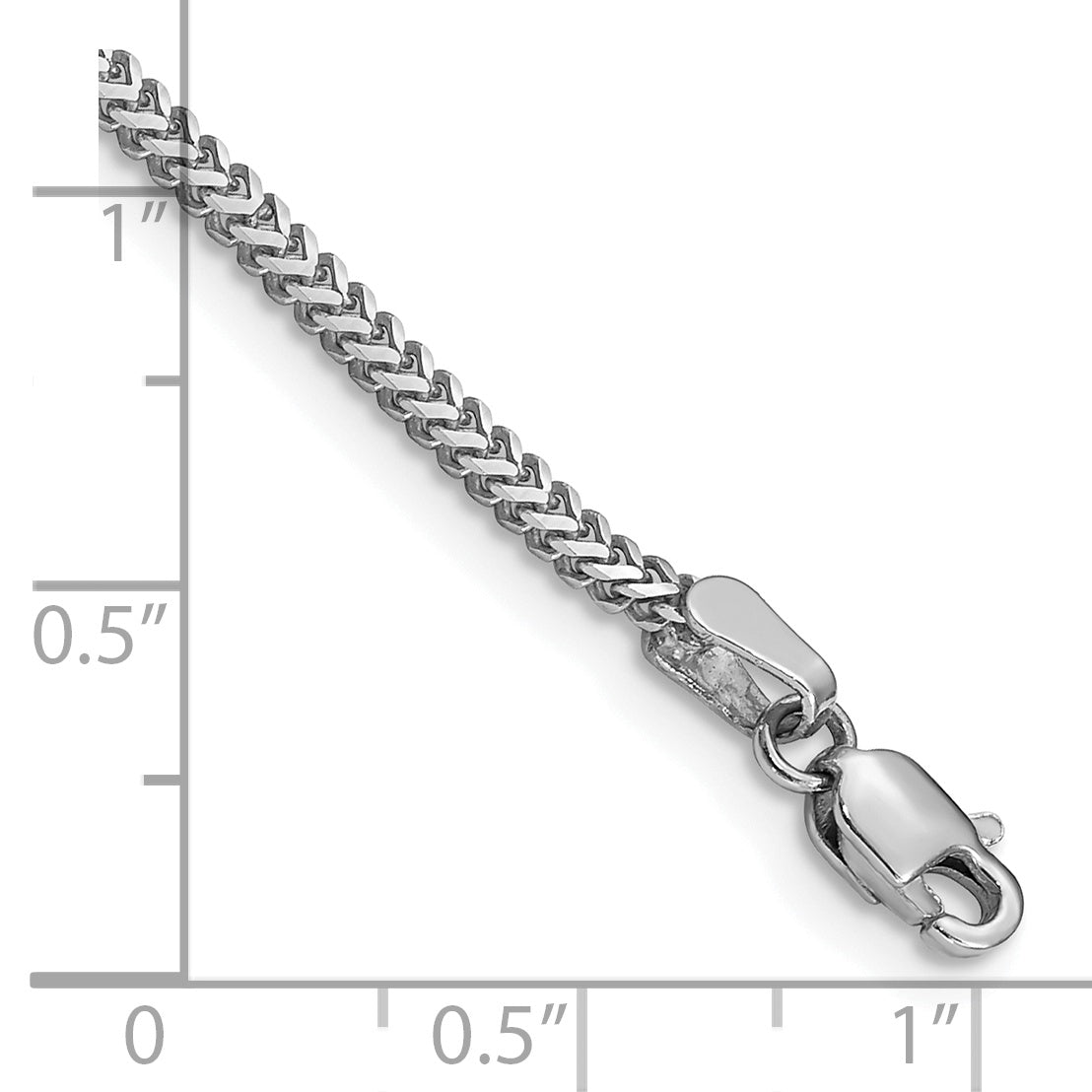 14k White Gold 1.4mm Franco Chain