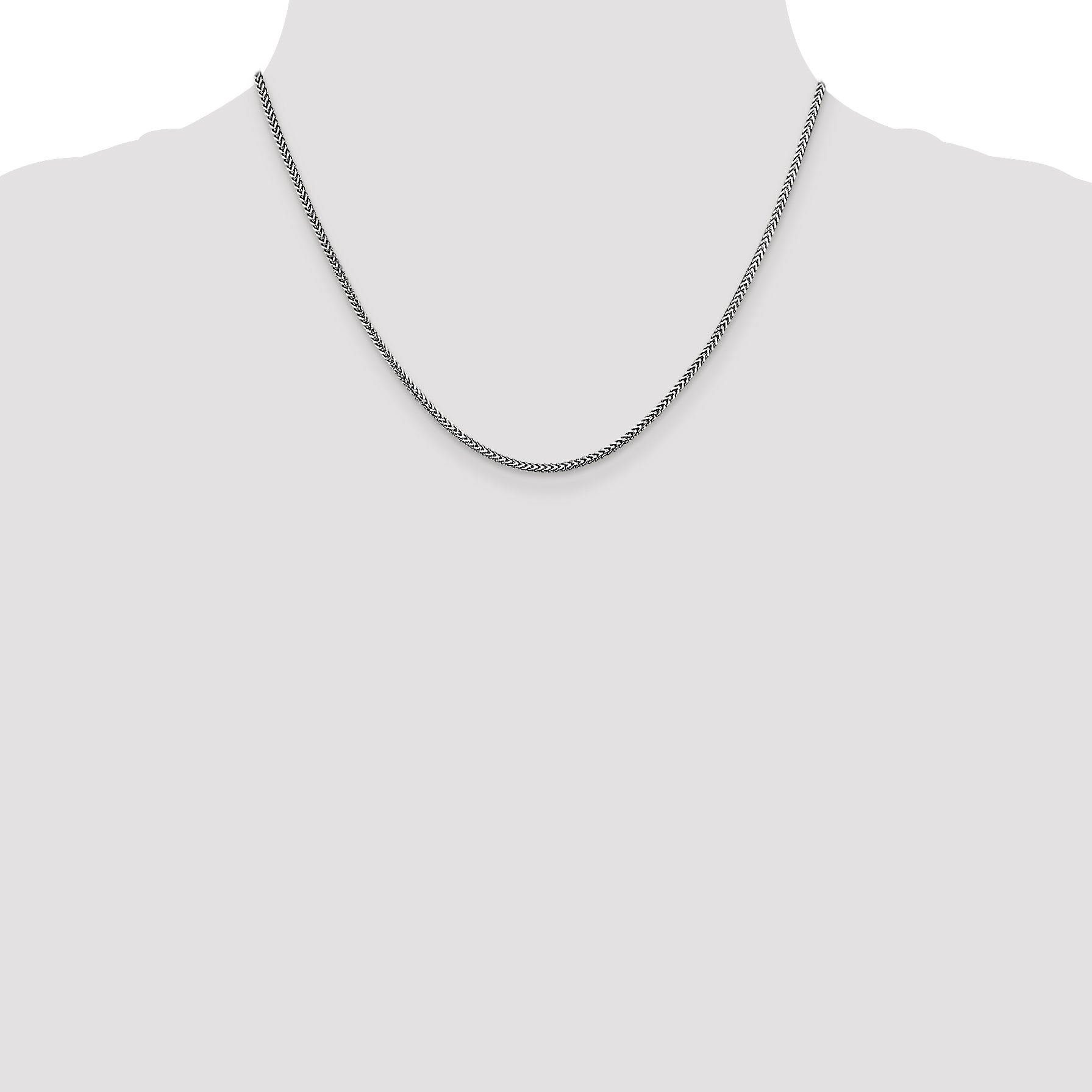 14k White Gold 1.5mm Franco Chain