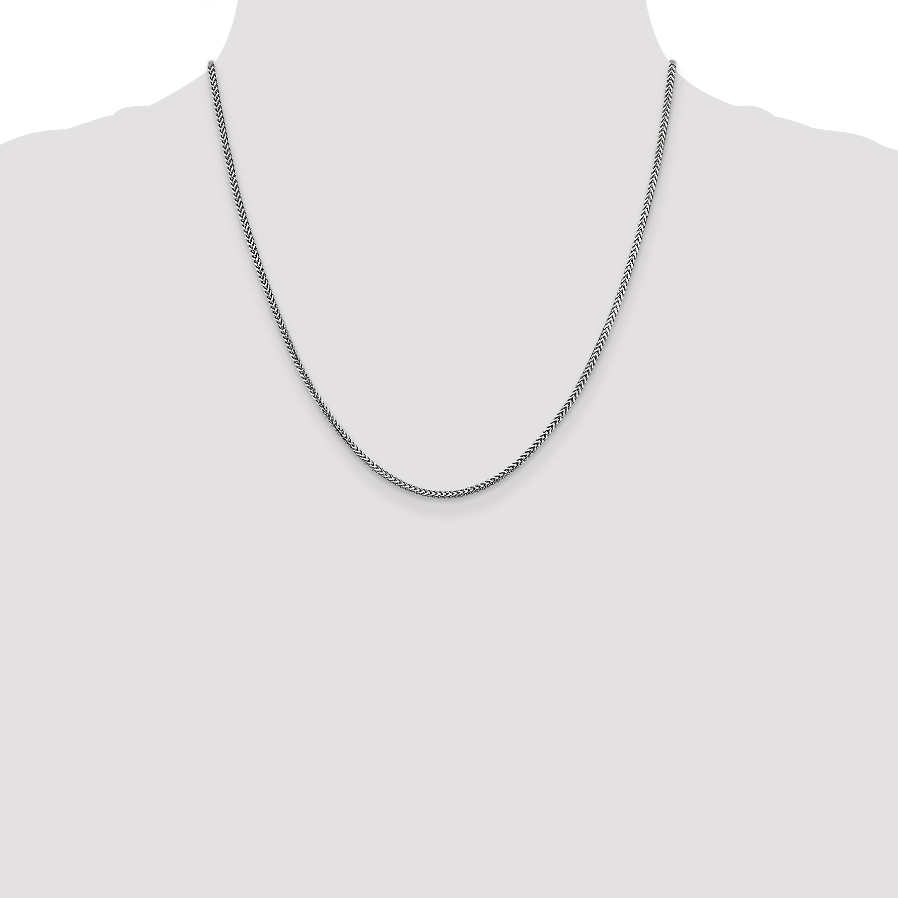 14k White Gold 1.5mm Franco Chain