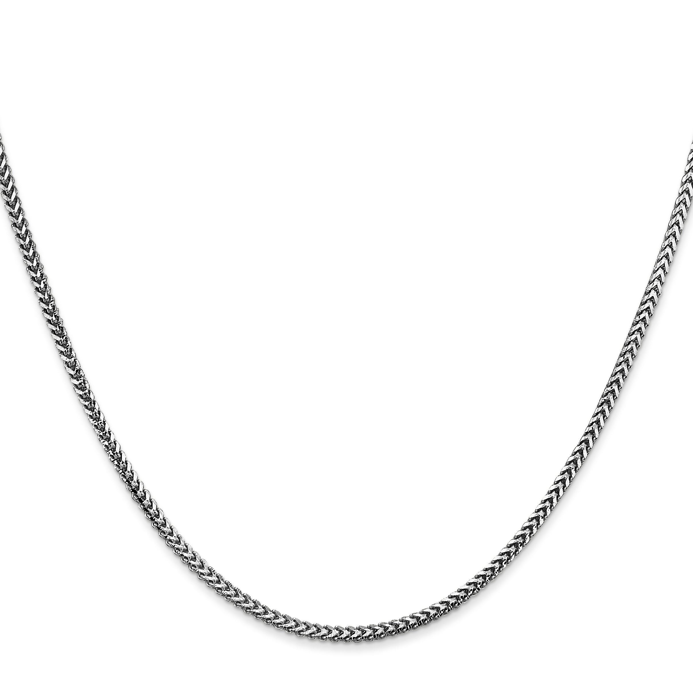 14k White Gold 1.5mm Franco Chain