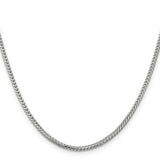 14k White Gold 2.0mm Franco Chain