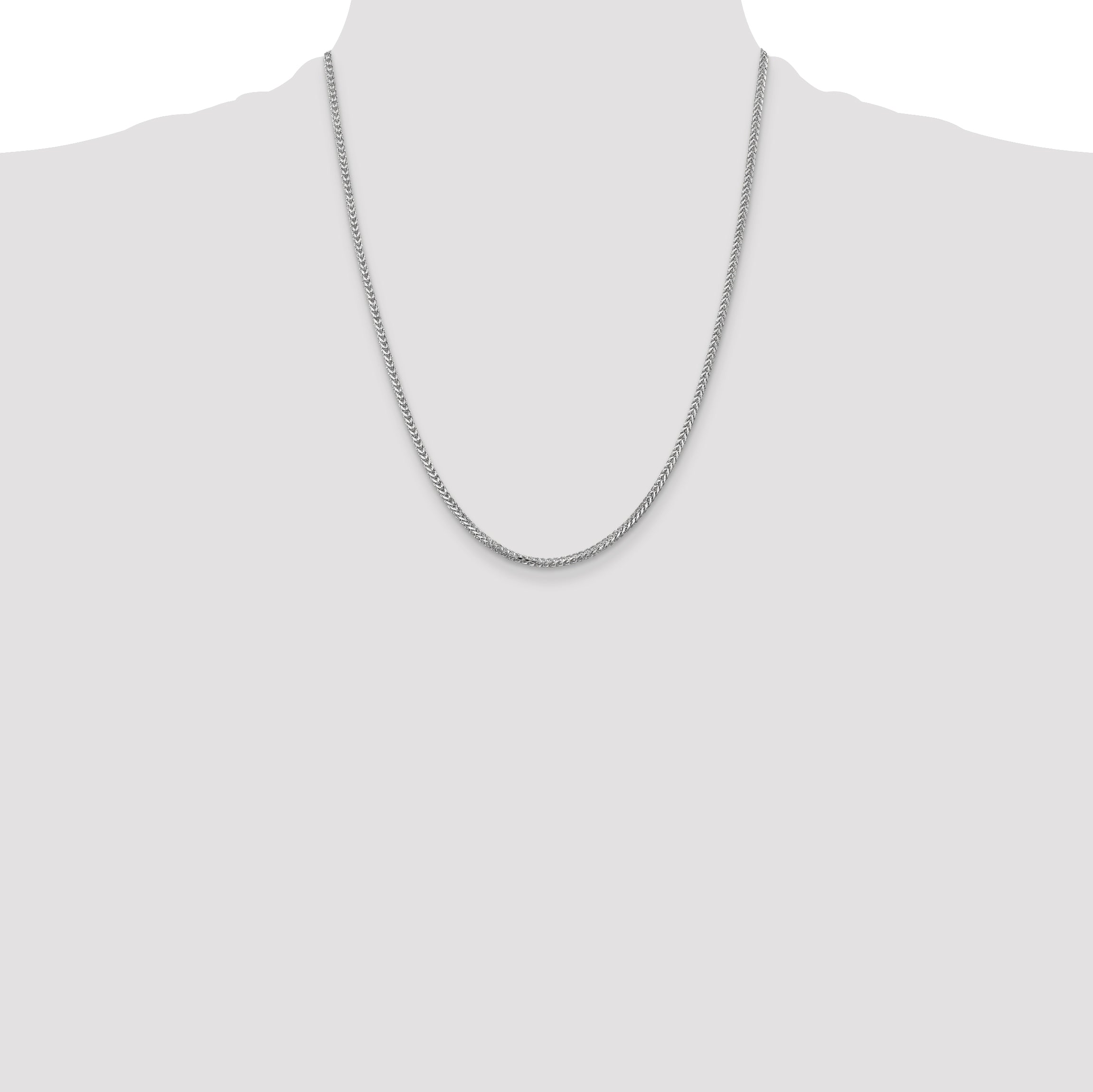 14k White Gold 2.0mm Franco Chain