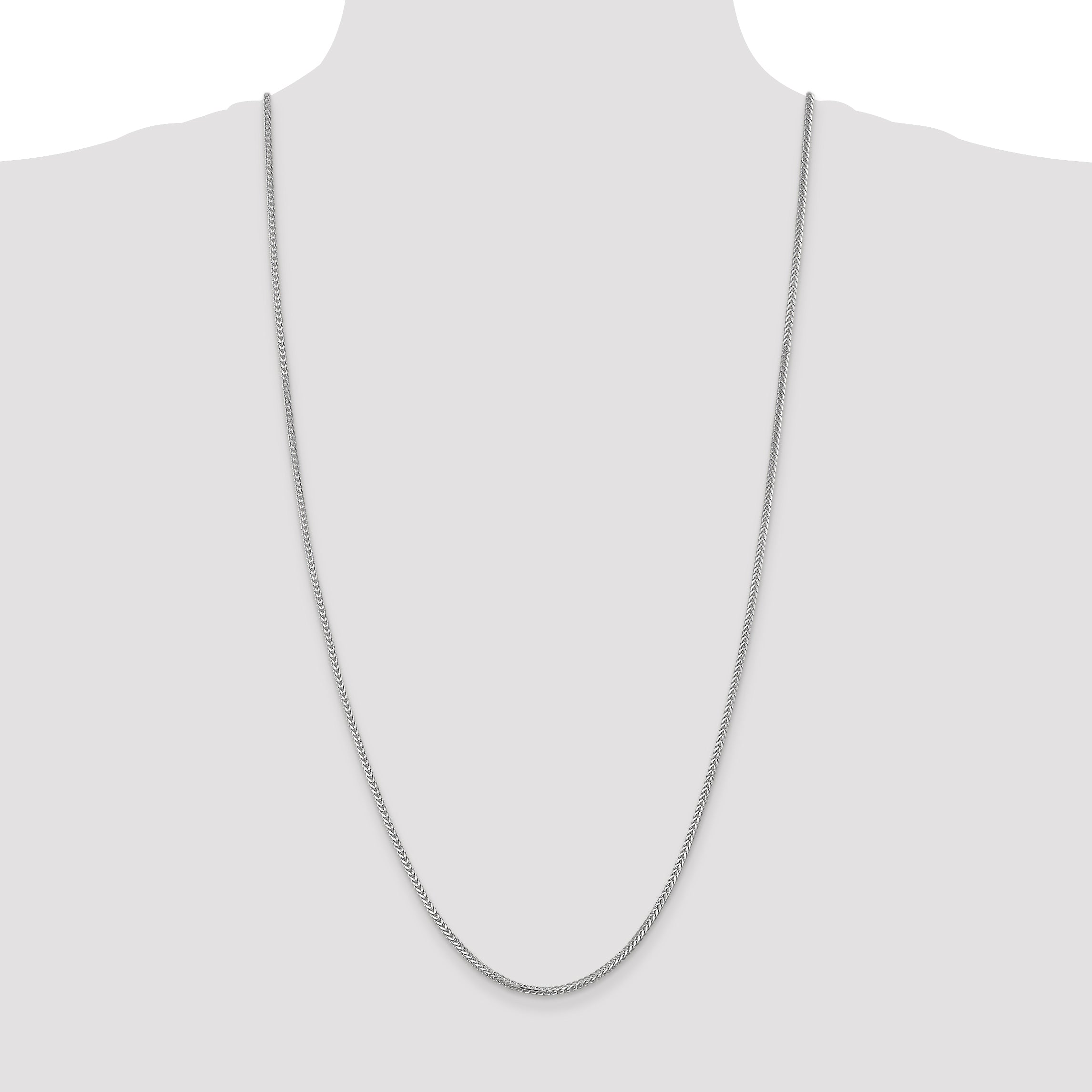 14k White Gold 2.0mm Franco Chain