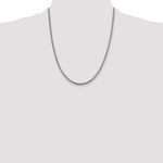 14k White Gold 2.3mm Franco Chain