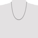 14k White Gold 2.3mm Franco Chain
