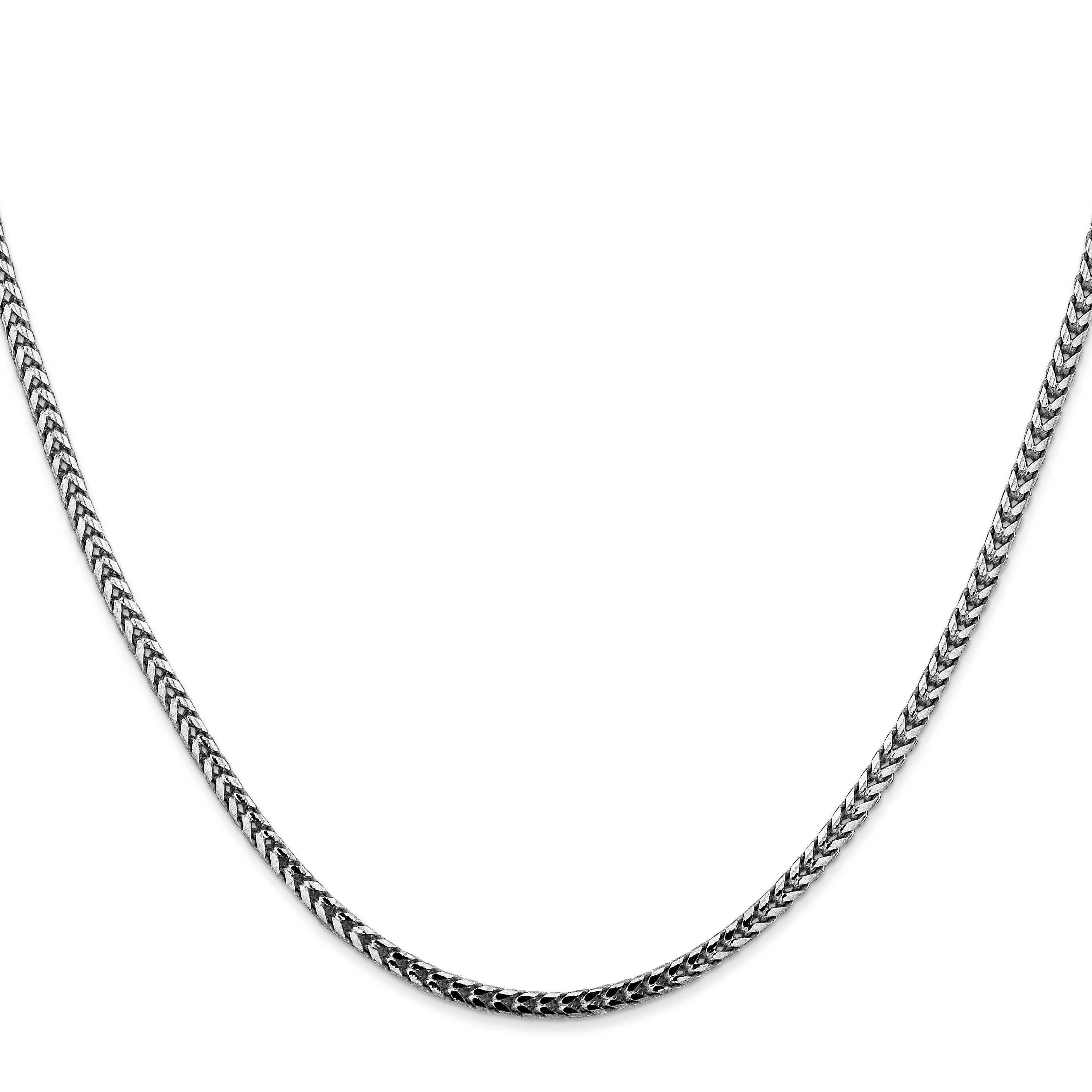 14k White Gold 2.5mm Franco Chain