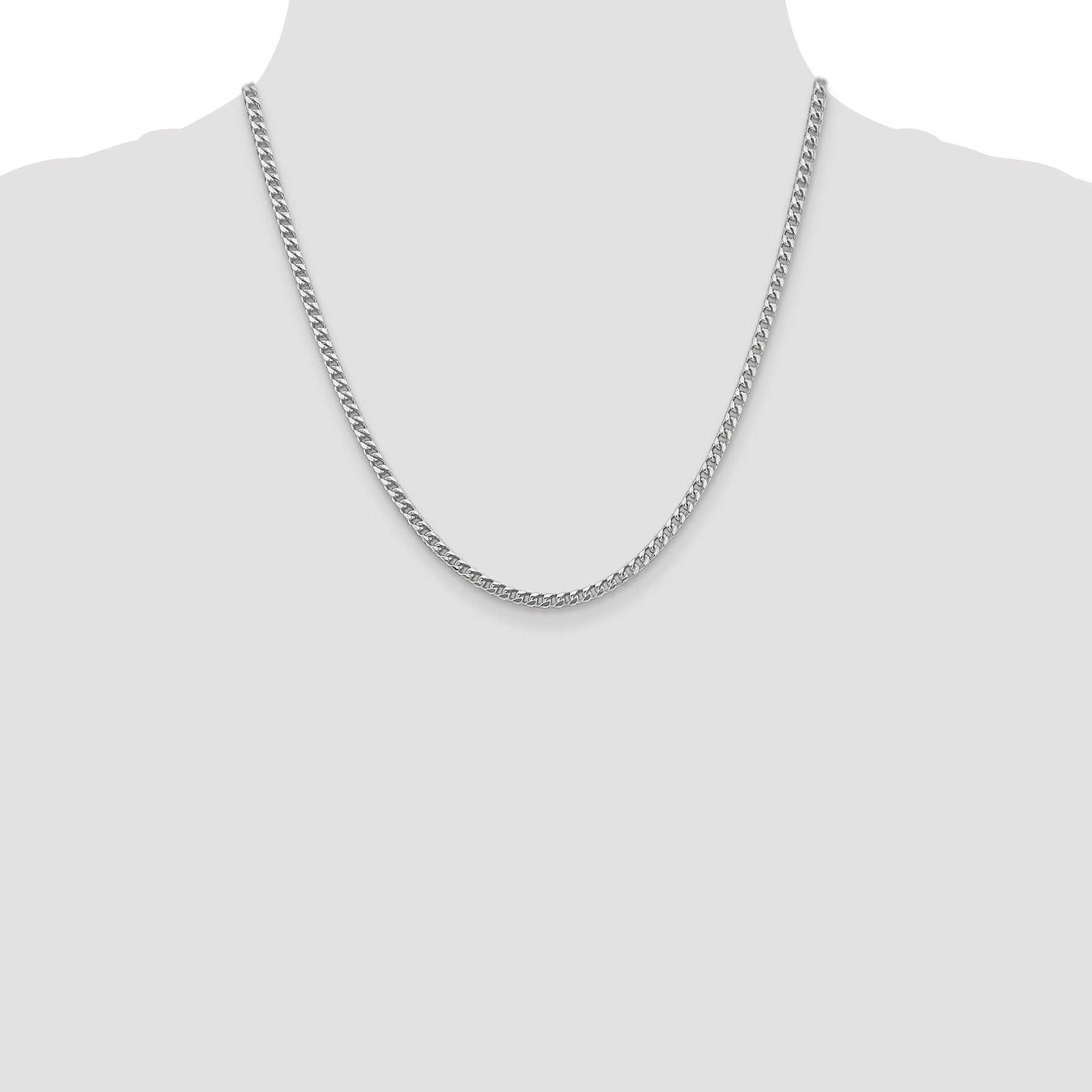 14k White Gold 3mm Franco Chain