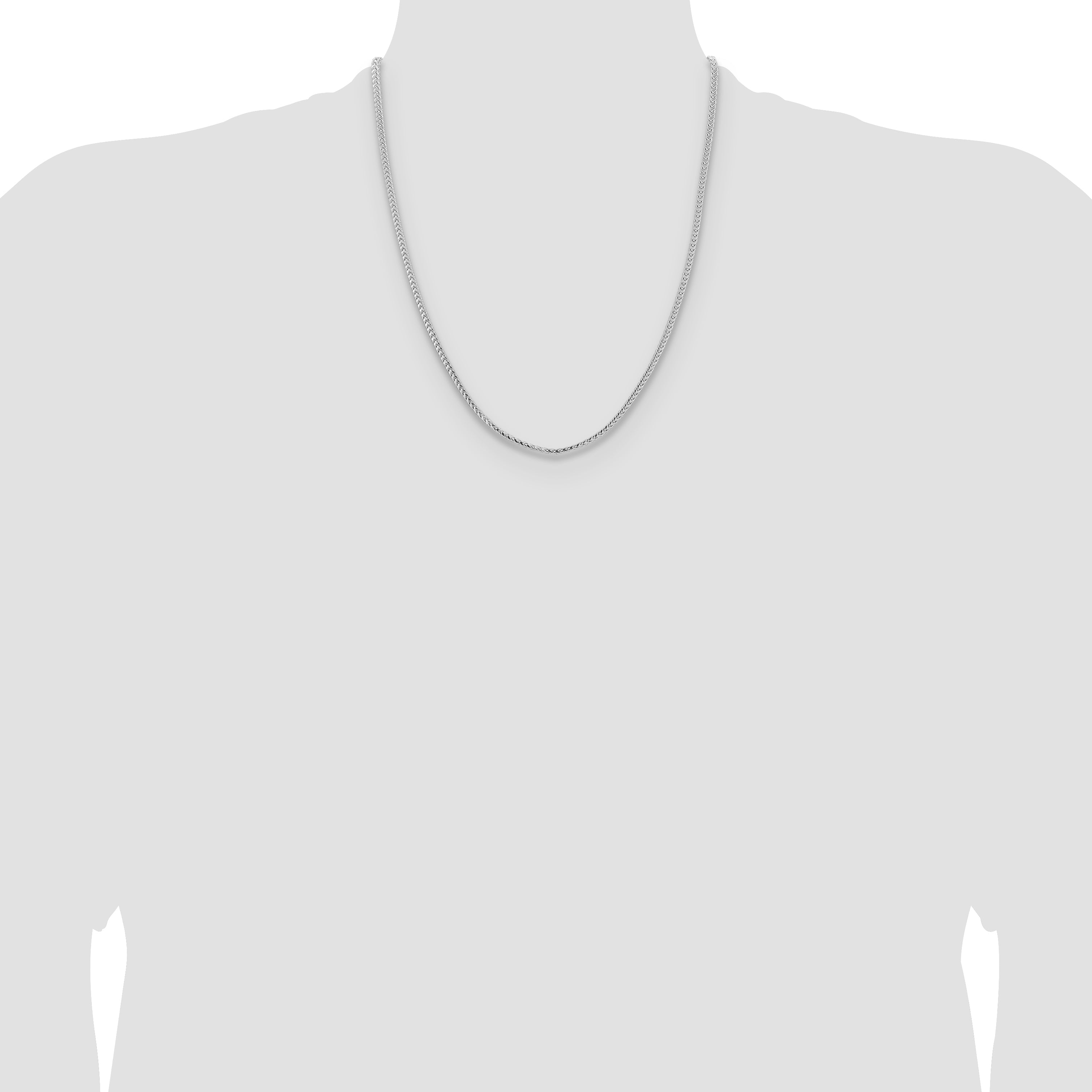 14k White Gold 3mm Franco Chain