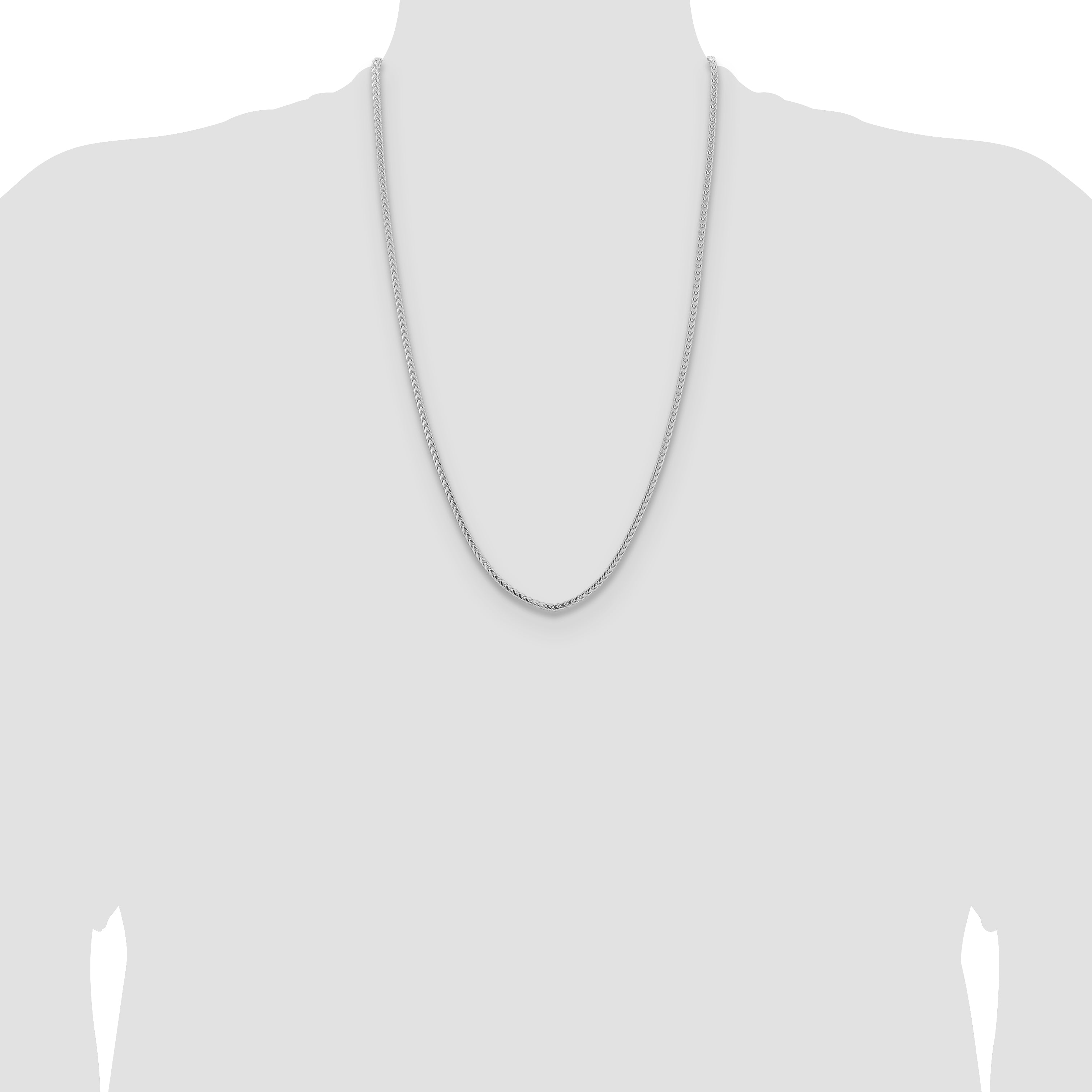 14k White Gold 3mm Franco Chain
