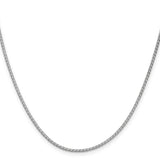 14k White Gold 1.9mm Flat Wheat Chain
