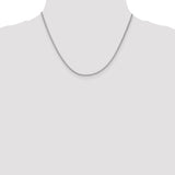14k White Gold 1.9mm Flat Wheat Chain