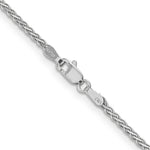 14k White Gold 1.9mm Flat Wheat Chain