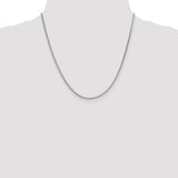 14k White Gold 1.9mm Flat Wheat Chain
