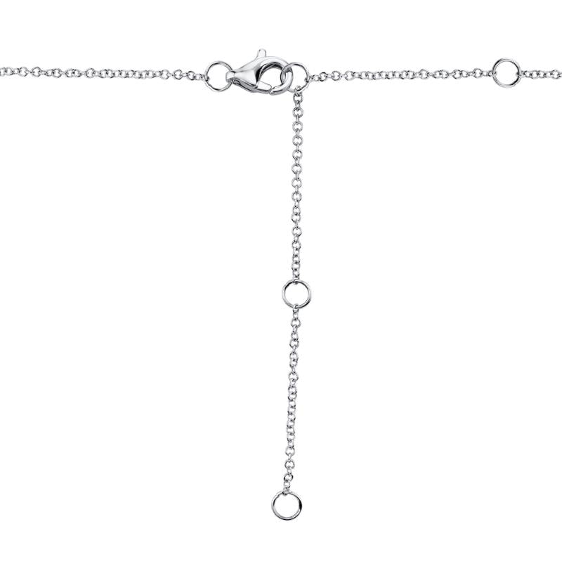 0.08CT 14K W/G DIAMOND BAR NECKLACE