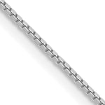 14k White Gold .9mm Box with Lobster Clasp Chain