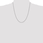 14k White Gold .9mm Box with Lobster Clasp Chain