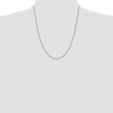 14k White Gold .9mm Box with Lobster Clasp Chain