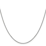 14k White Gold .9mm Box with Lobster Clasp Chain