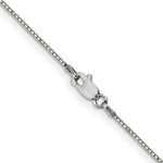 14k White Gold .9mm Box with Lobster Clasp Chain