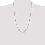 14k White Gold .9mm Box with Lobster Clasp Chain