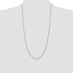 14k White Gold .9mm Box with Lobster Clasp Chain