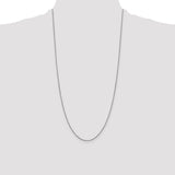14k White Gold .9mm Box with Lobster Clasp Chain