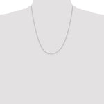 14k White Gold .5mm Box with Spring Ring Clasp Chain