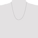 14k White Gold .5mm Box with Spring Ring Clasp Chain